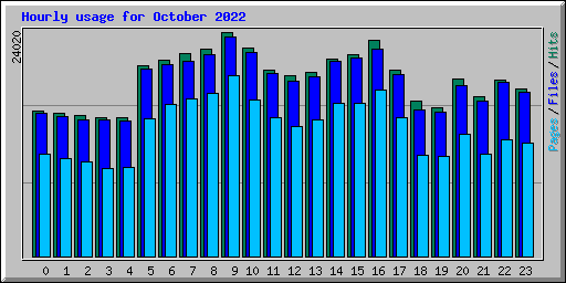 Hourly usage for October 2022