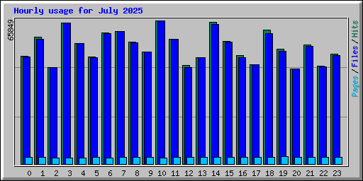 Hourly usage for July 2025