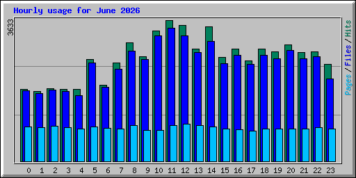 Hourly usage for June 2026