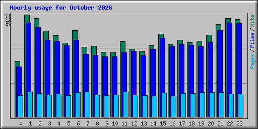 Hourly usage for October 2026